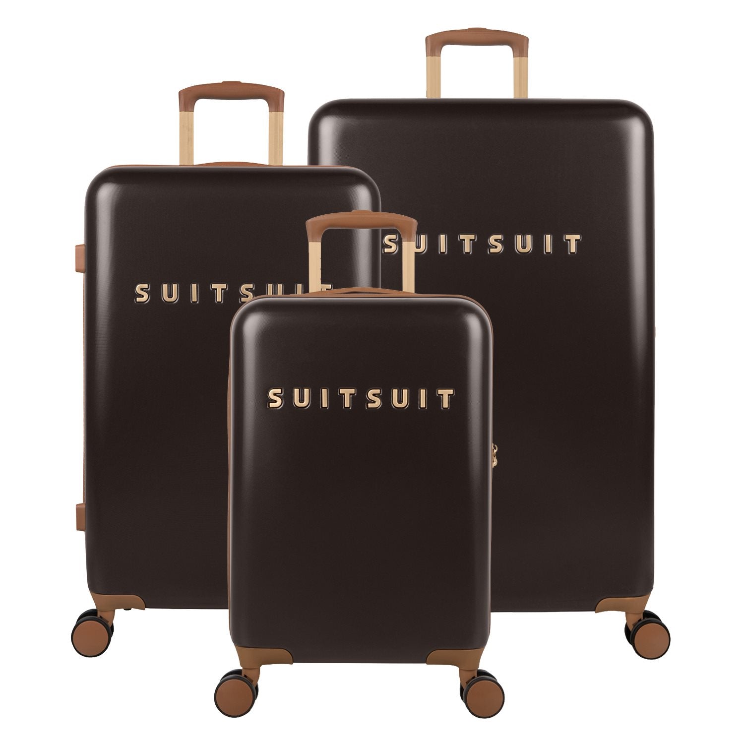 Fab Seventies Classic - Espresso Black - Kofferset (55/66/76 cm)