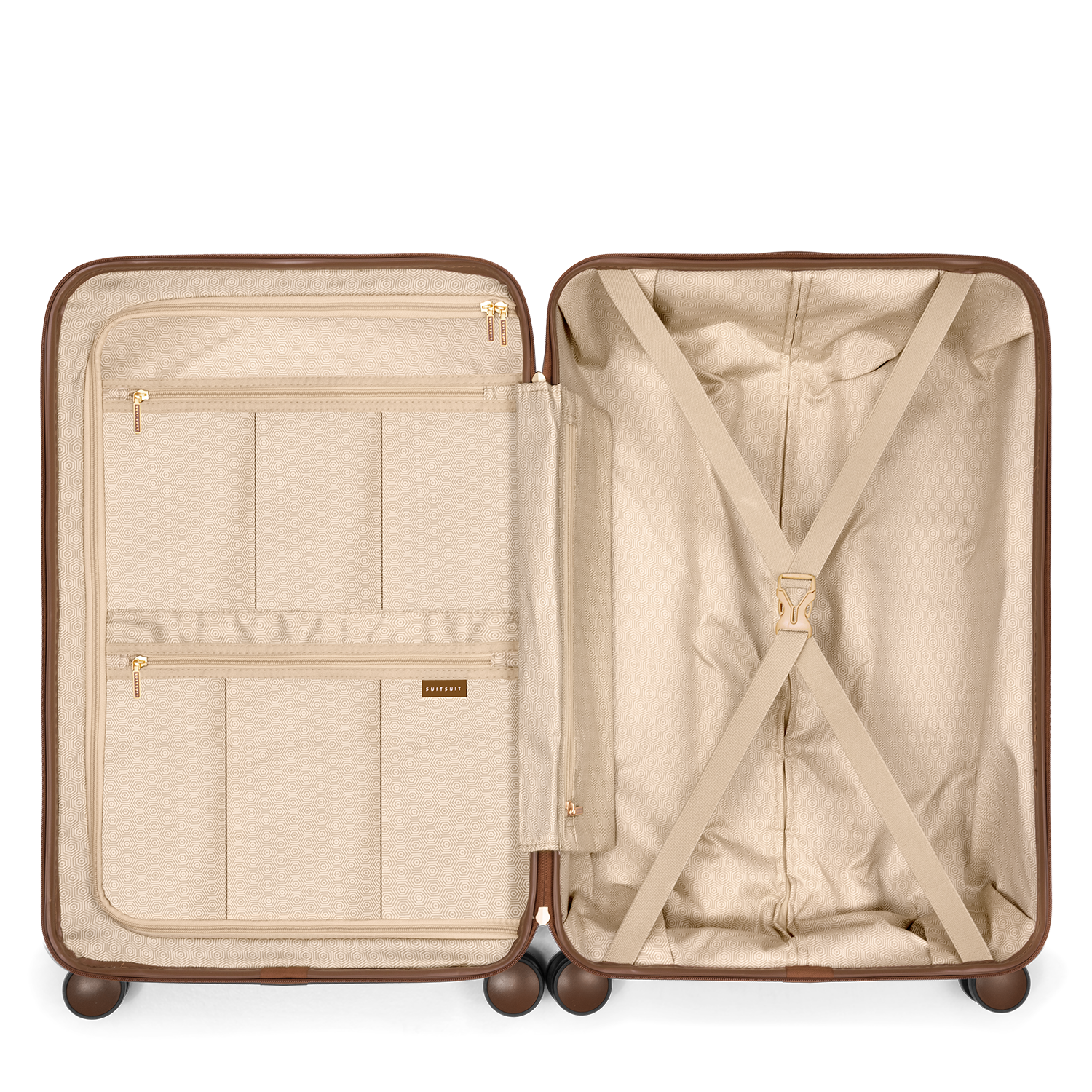 Fab Seventies - Taupe - Koffer Set (55/66/76 cm)