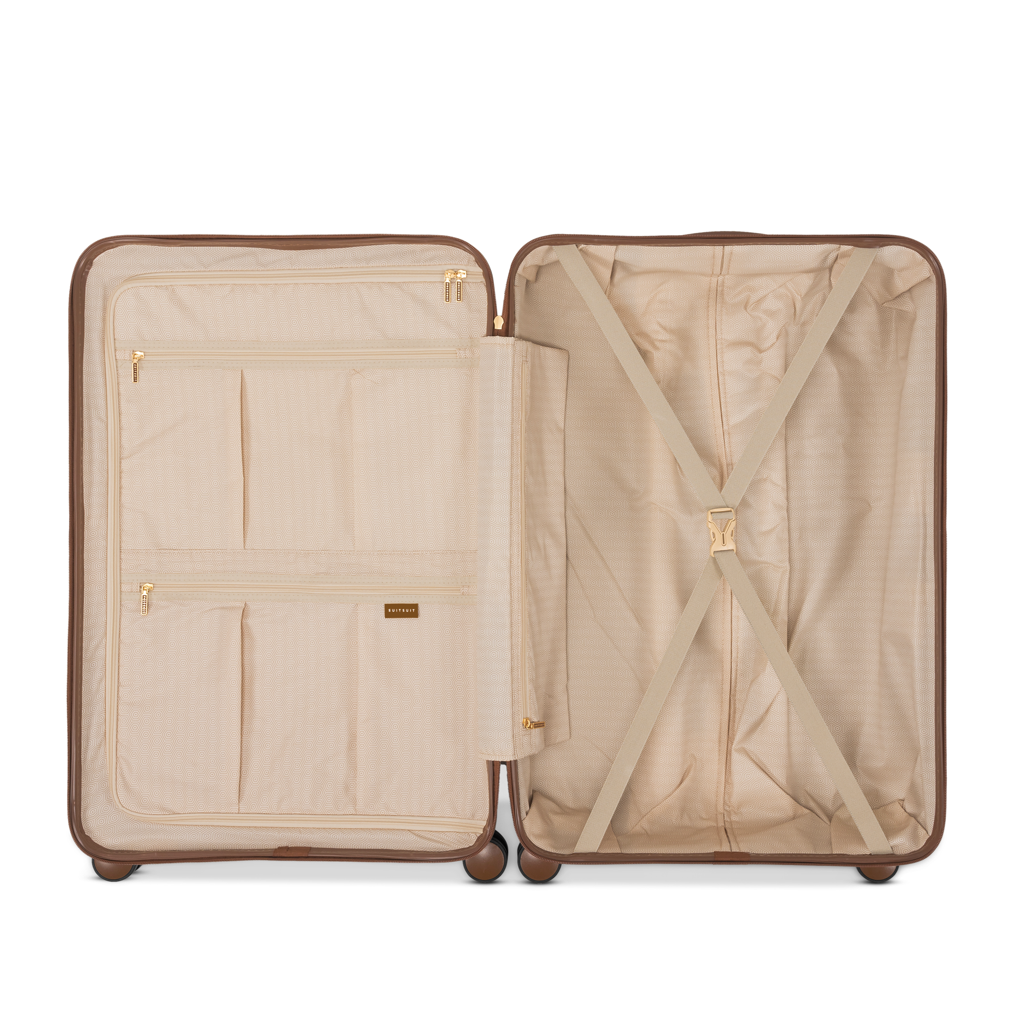 Fab Seventies - Taupe - Koffer Set (55/66/76 cm)