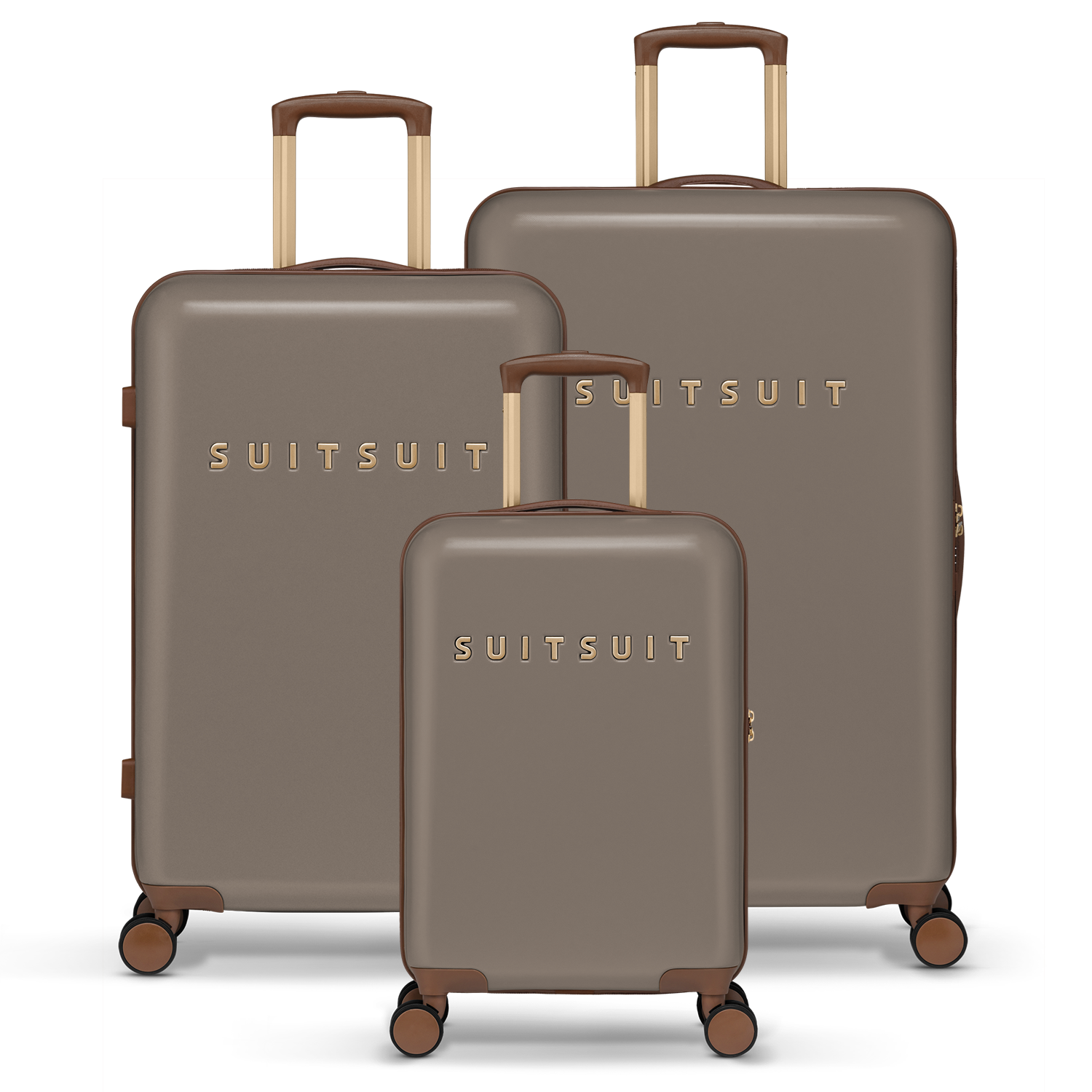 Fab Seventies - Taupe - Koffer Set (55/66/76 cm)