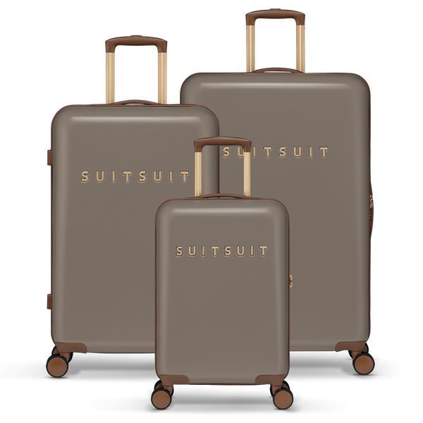 Fab Seventies - Taupe - Koffer Set (55/66/76 cm)