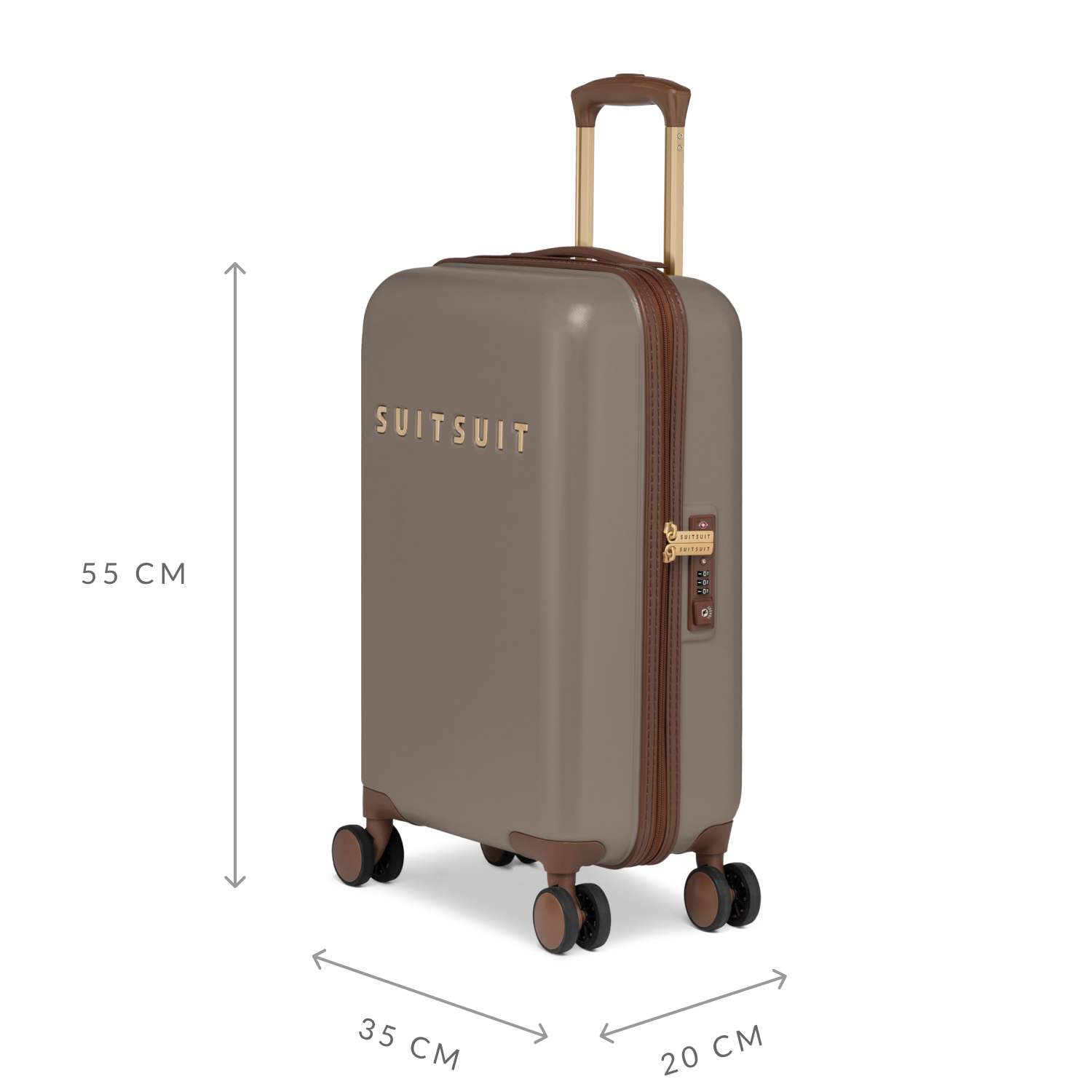 Fab Seventies - Taupe - Koffer Set (55/66/76 cm)