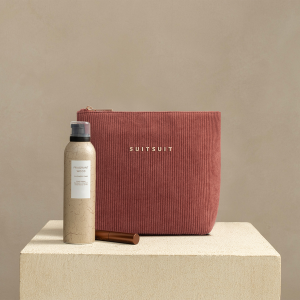 Fab Seventies - Corduroy Red Ochre - Kulturtasche L