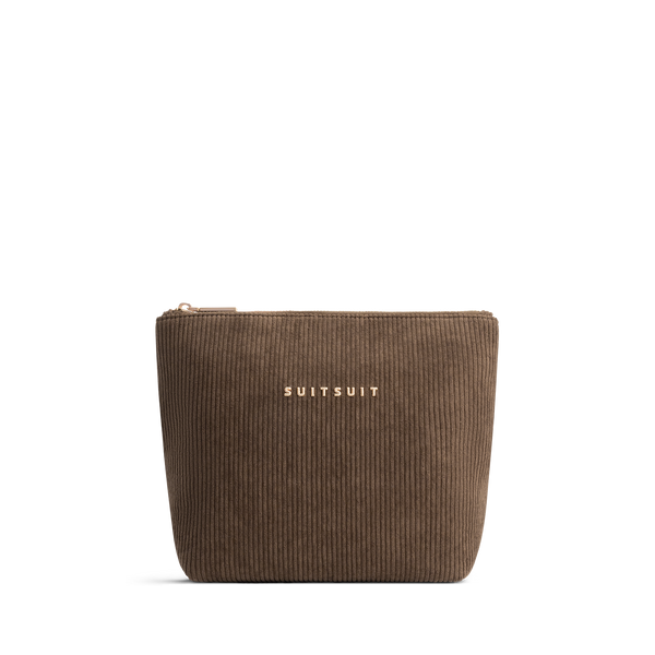 Fab Seventies - Corduroy Cocoa Brown - Kulturtasche L