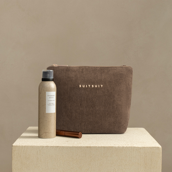 Fab Seventies - Corduroy Cocoa Brown - Kulturtasche L