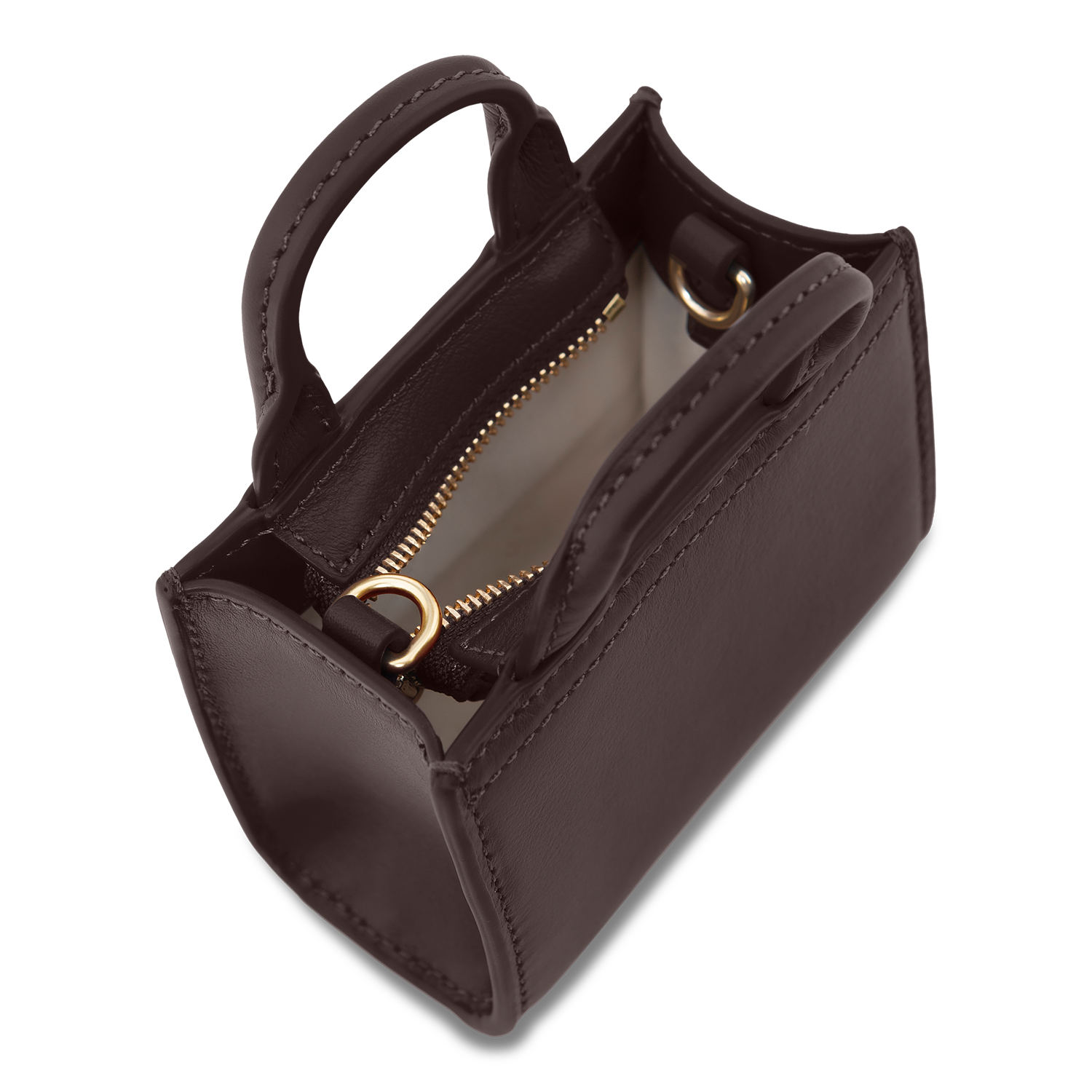 Fab Seventies Special Edition - Chocolate Brown - Micro Cross Body Bag (Glattes Leder)