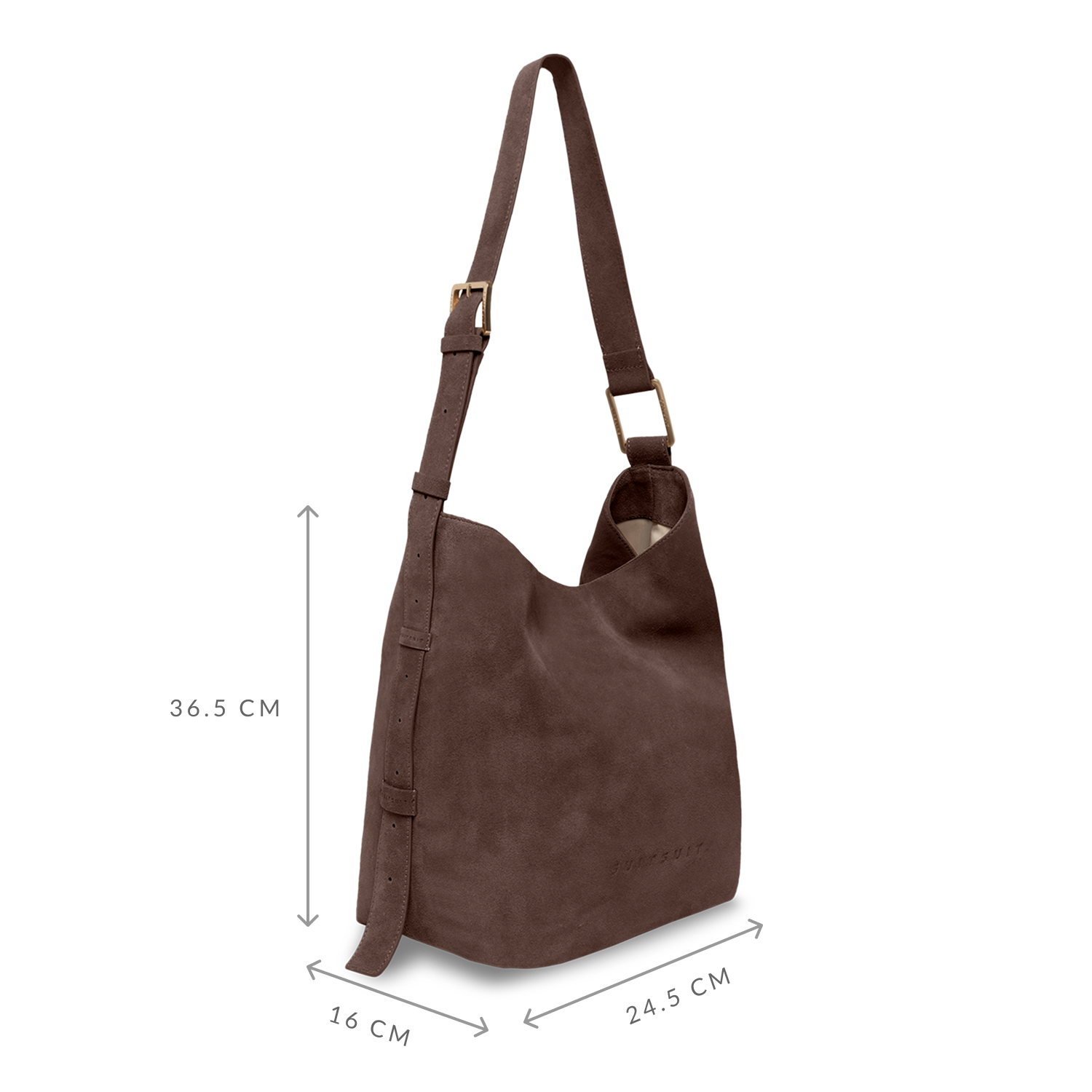 Fab Seventies Special Edition - Chocolate Brown - Slouchy Bag (Wildleder)