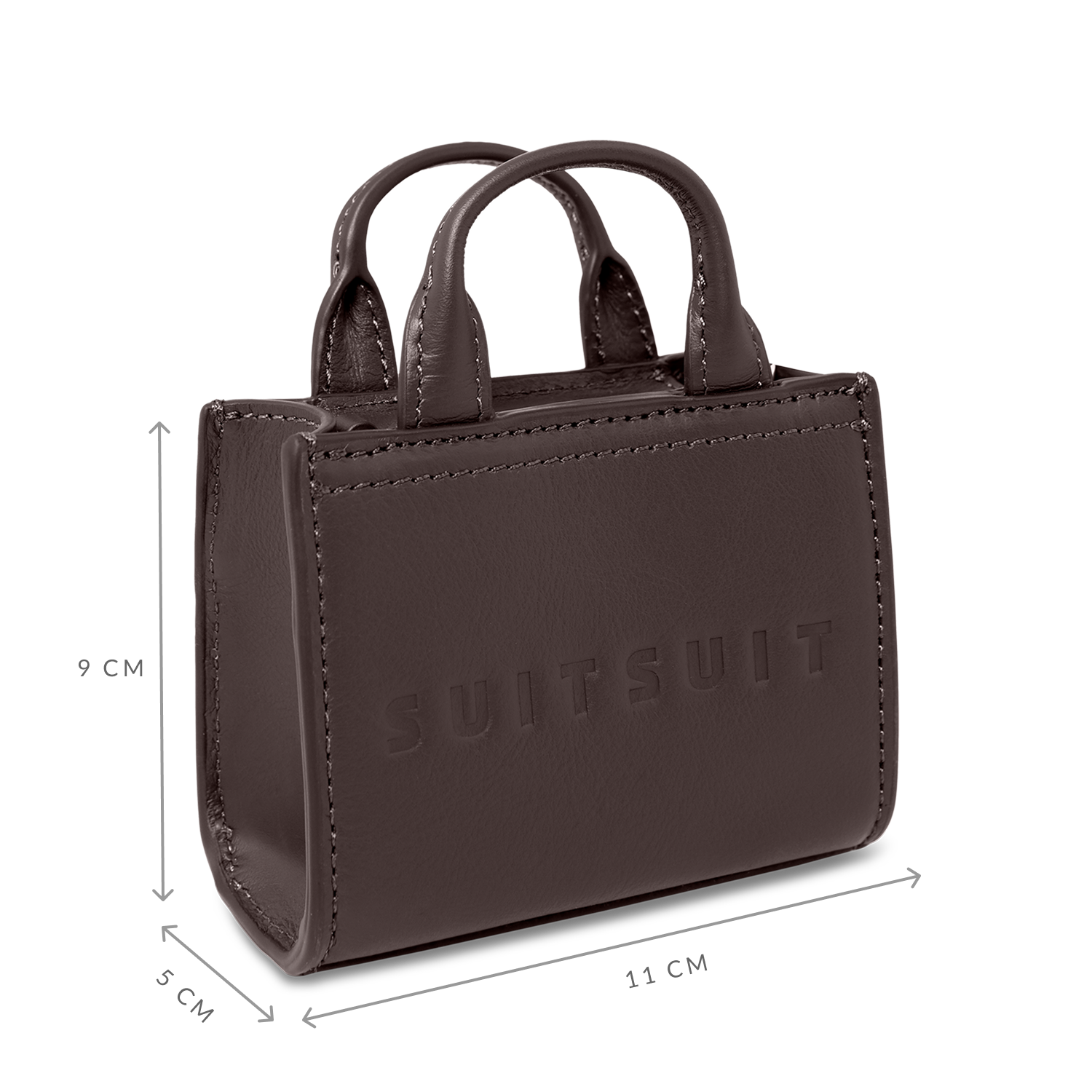 Fab Seventies Special Edition - Chocolate Brown - Micro Cross Body Bag (Glattes Leder)