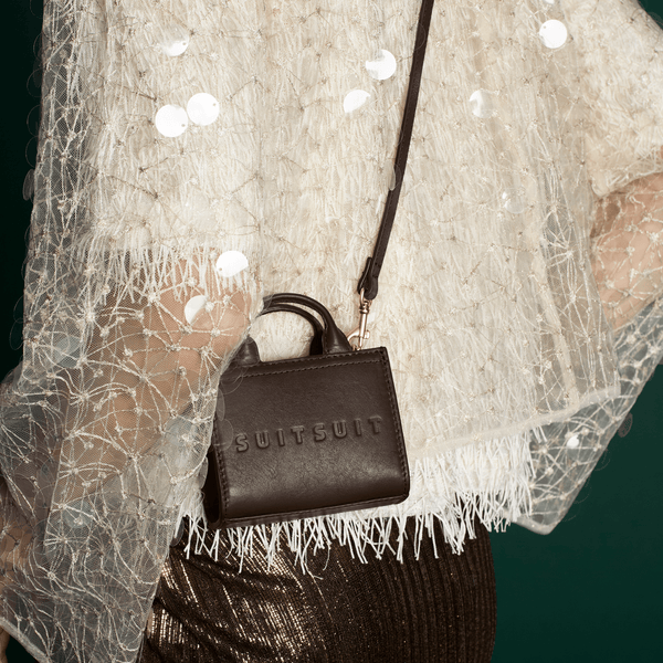 Fab Seventies Special Edition - Chocolate Brown - Micro Cross Body Bag (Glattes Leder)