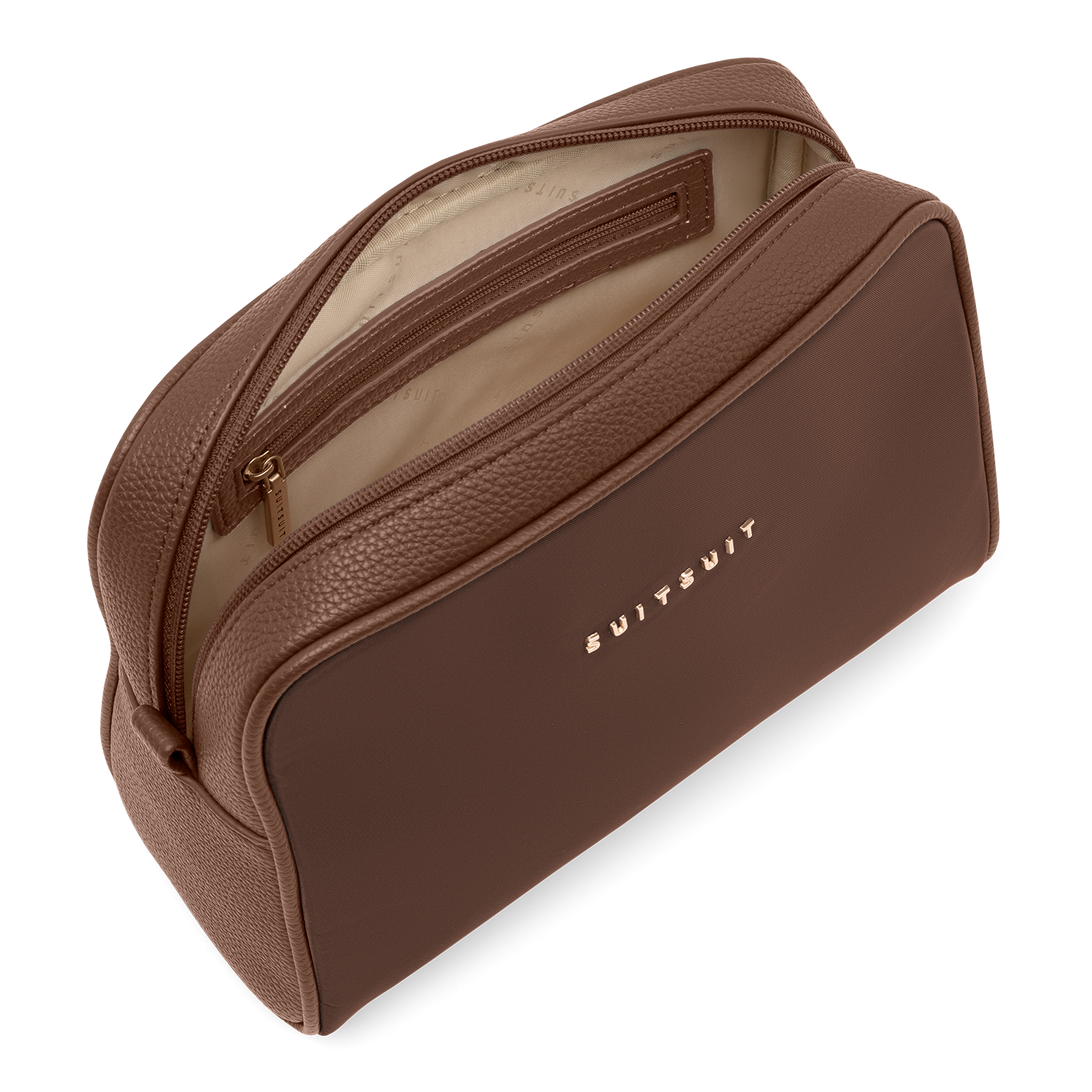 Serenity - Chocolate Brown - Kulturtasche XL & Kosmetiktasche