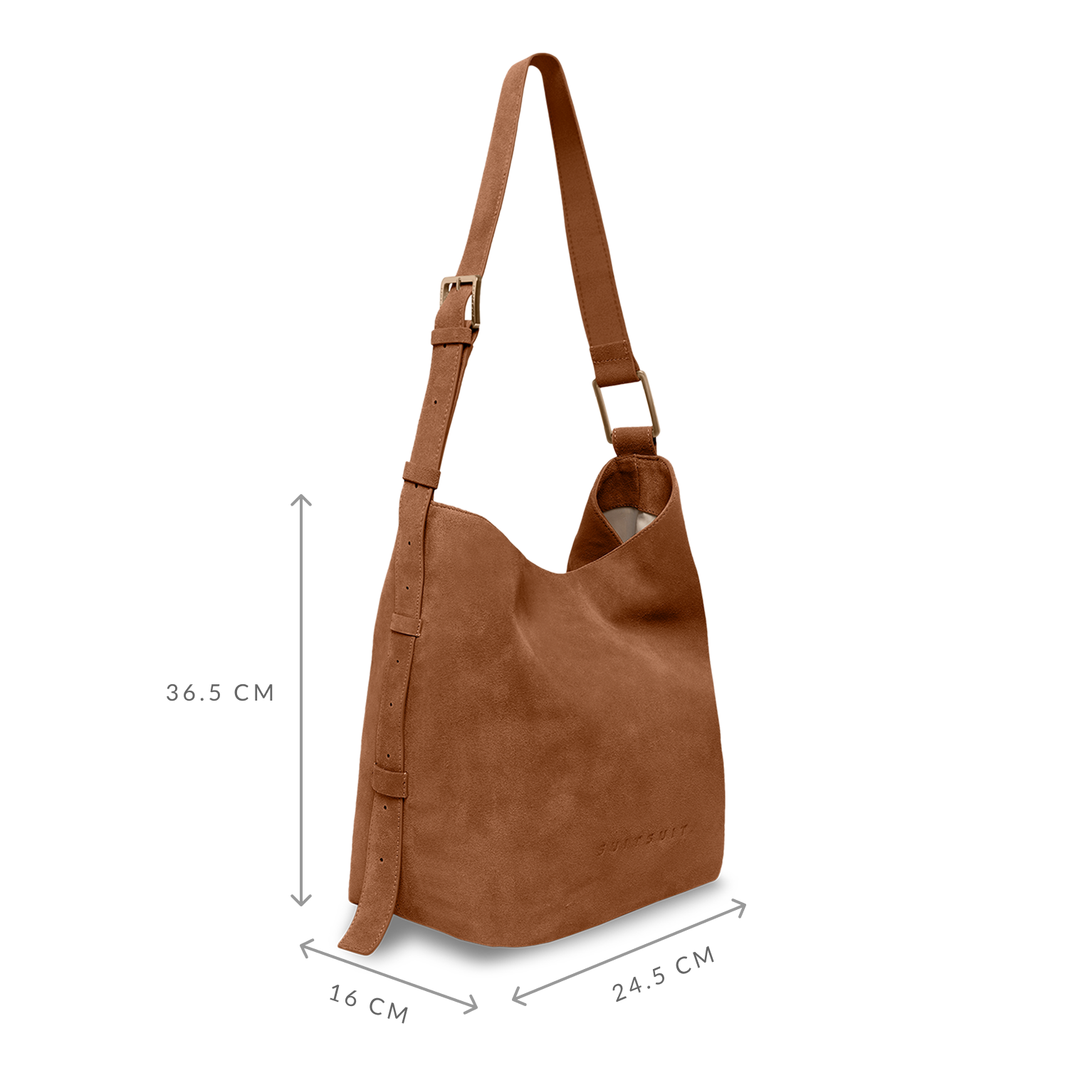 Serenity - Caramel Café - Slouchy Bag (Wildleder)