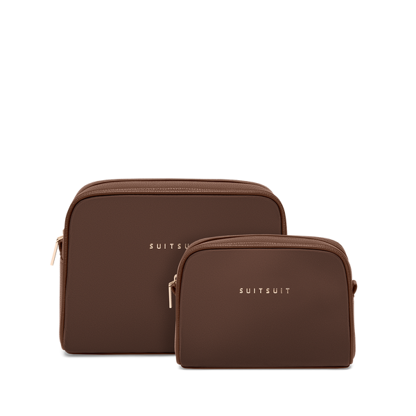 Serenity - Chocolate Brown - Kulturtasche XL & Kosmetiktasche