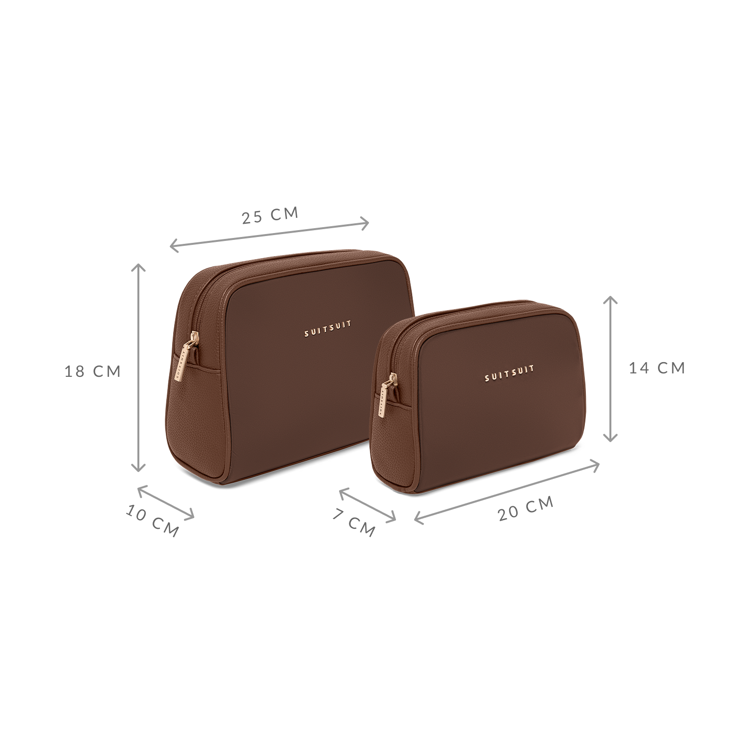 Serenity - Chocolate Brown - Kulturtasche XL & Kosmetiktasche