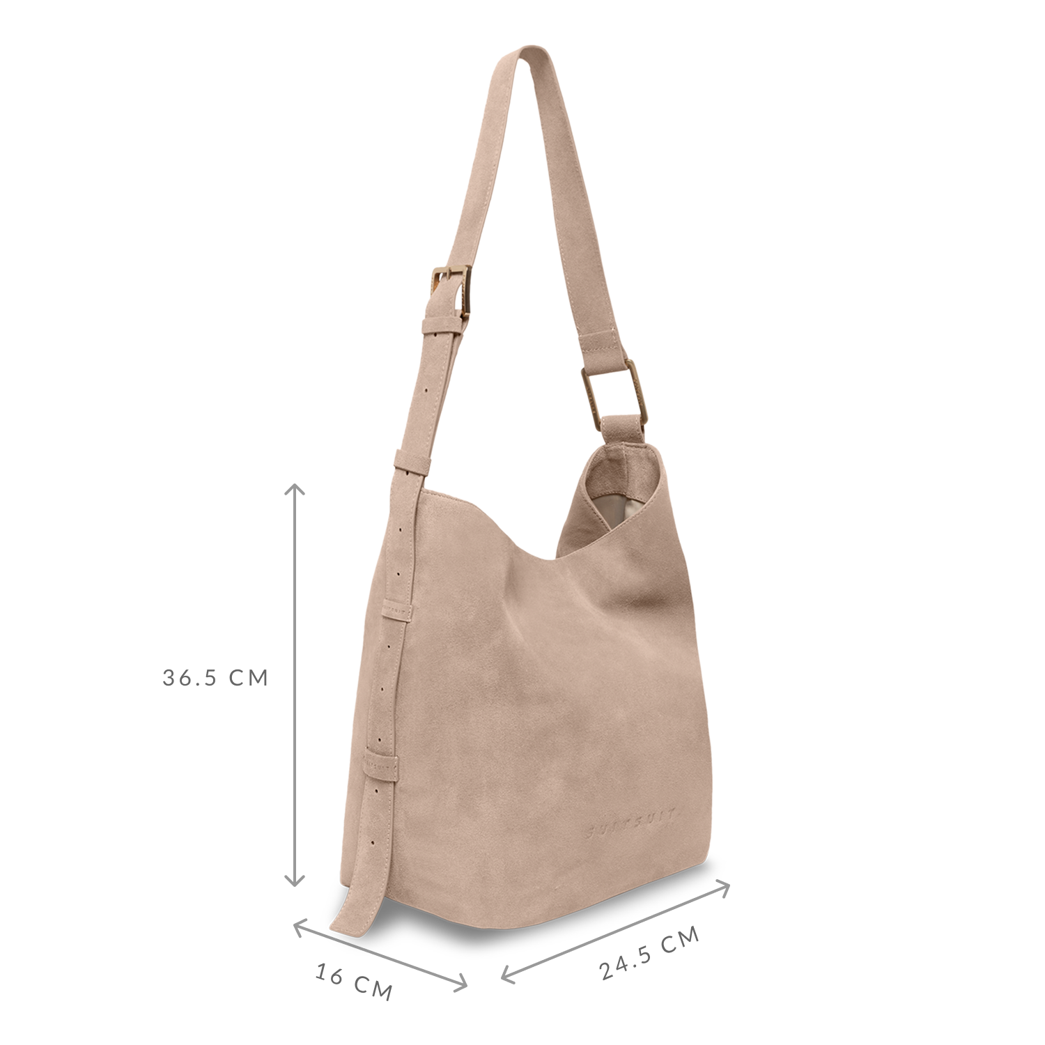 Serenity - Sandy Brown - Slouchy Bag (Wildleder)