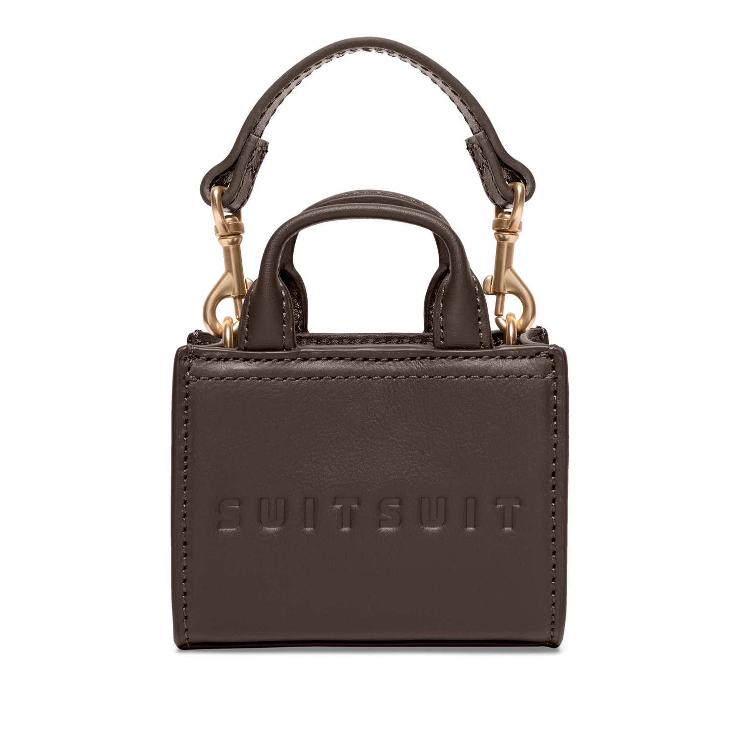 Serenity - Chocolate Brown - Micro Cross Body Bag (Glattes Leder)