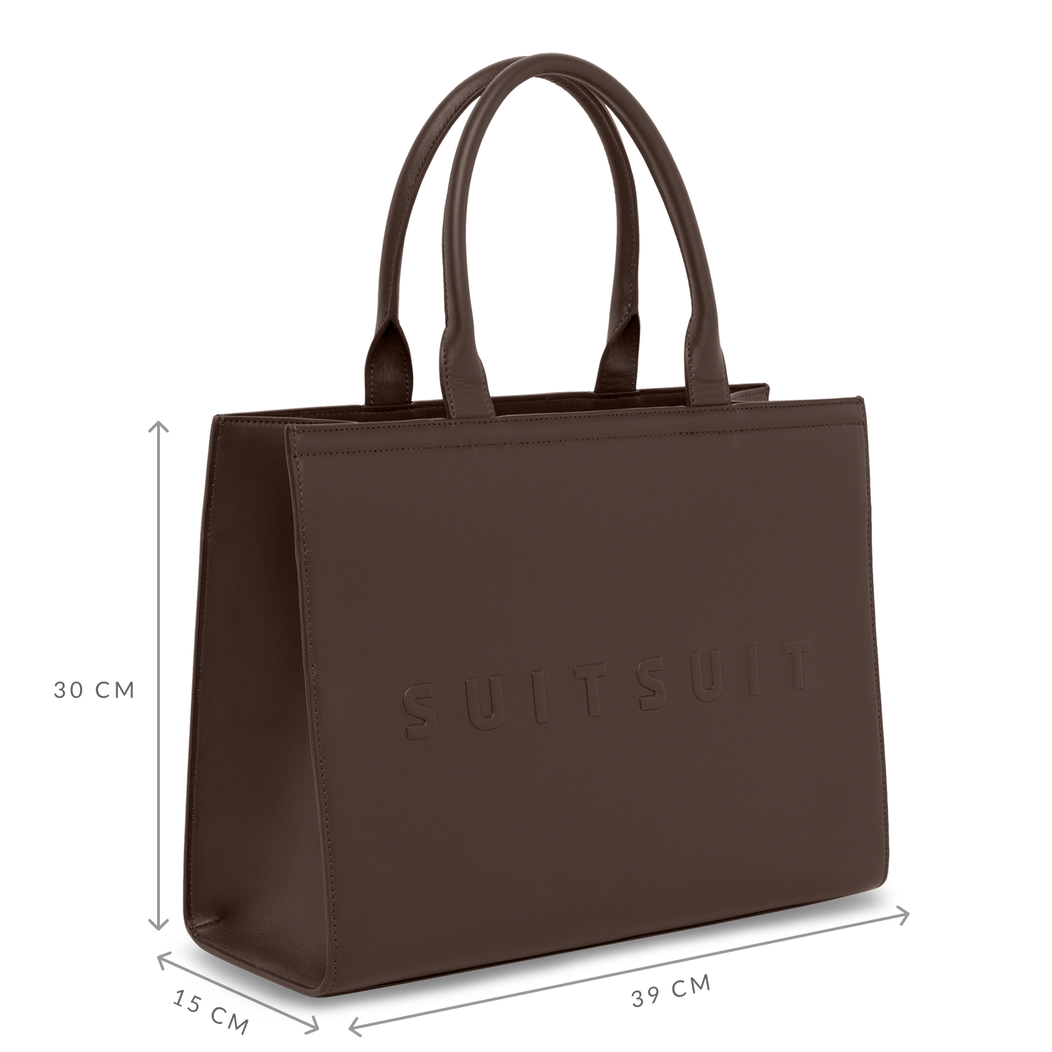 Serenity - Chocolate Brown - Shopper (Glattes Leder)