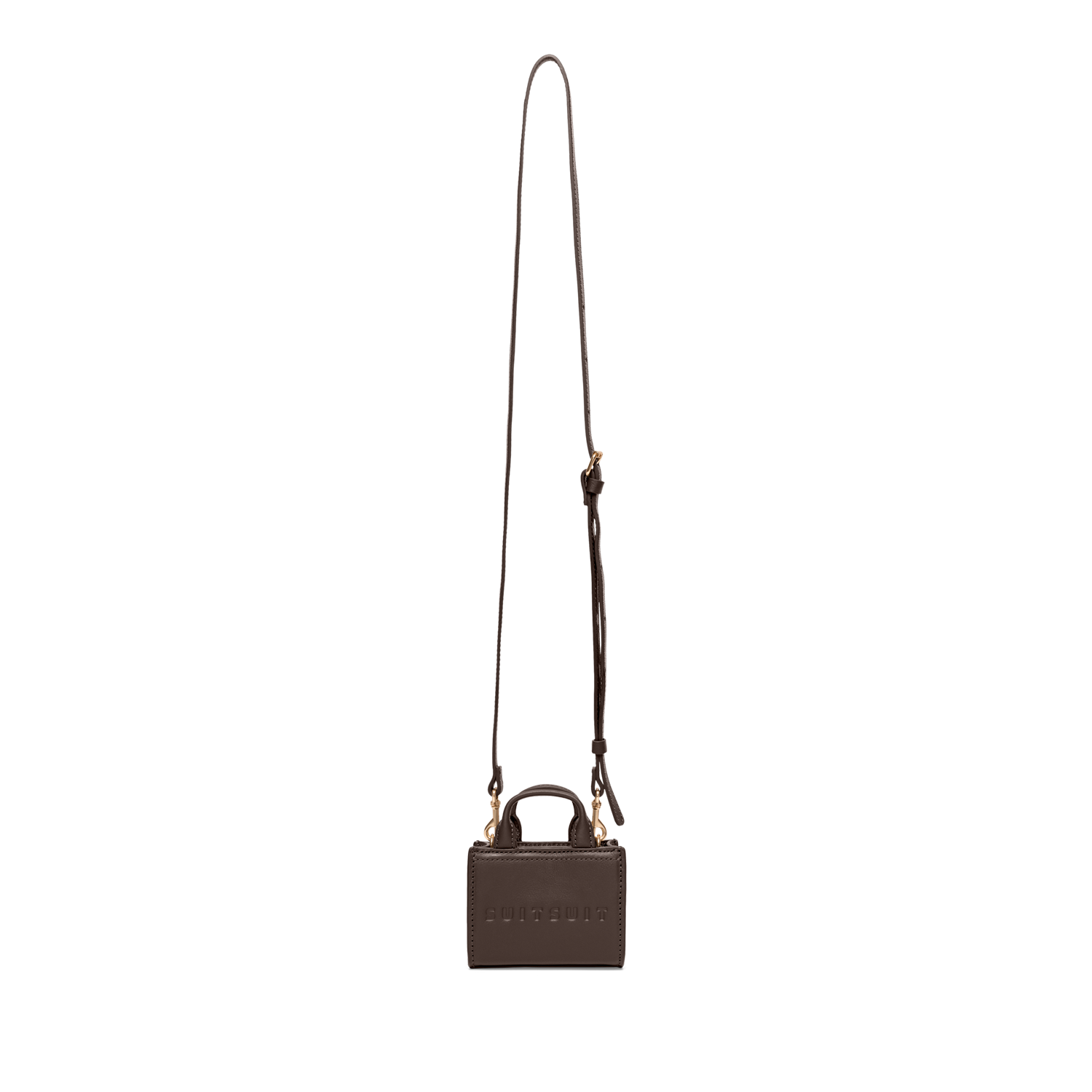 Serenity - Chocolate Brown - Micro Cross Body Bag (Glattes Leder)