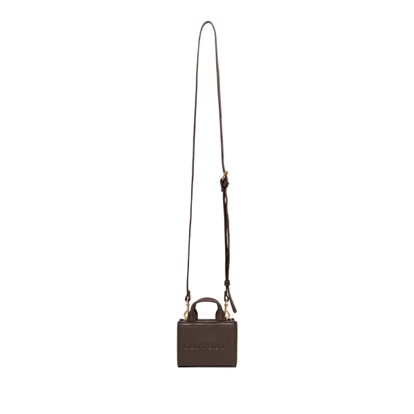Serenity - Chocolate Brown - Micro Cross Body Bag (Glattes Leder)