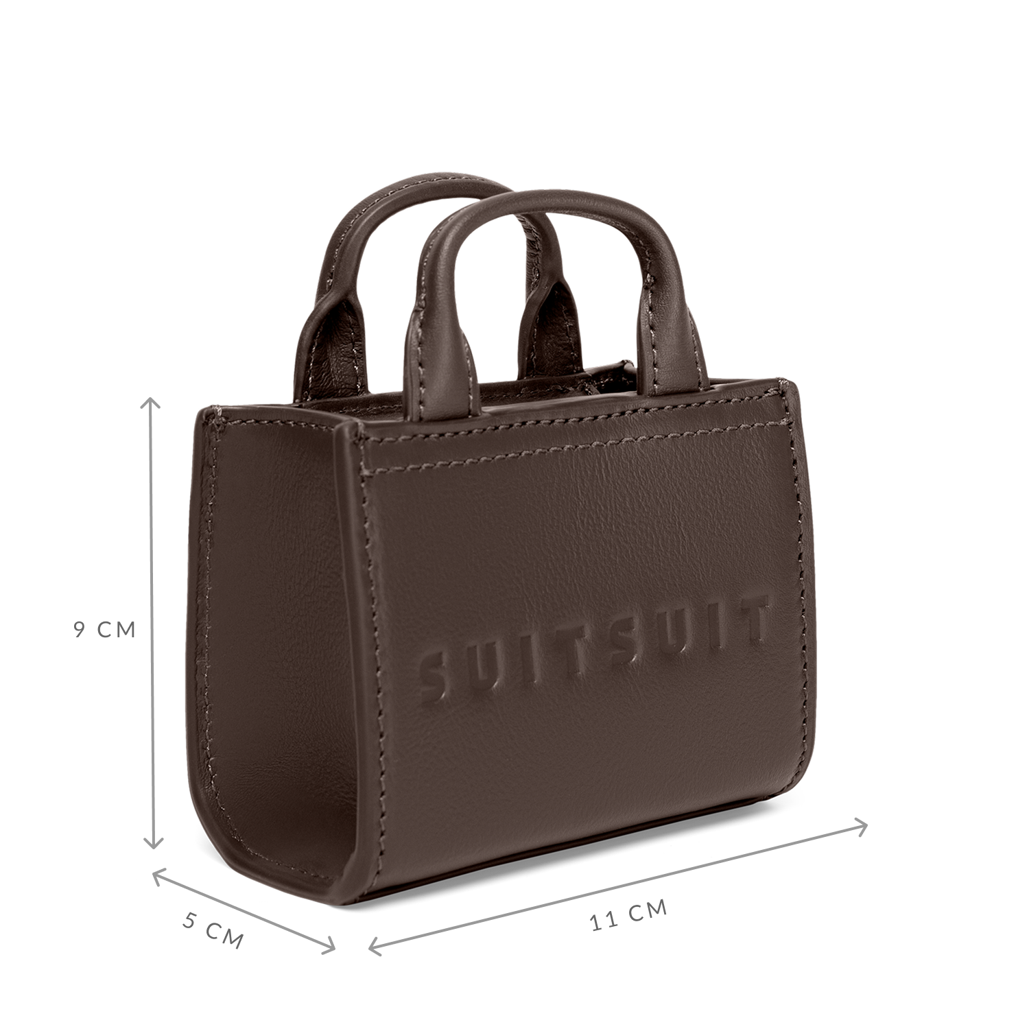 Serenity - Chocolate Brown - Micro Cross Body Bag (Glattes Leder)