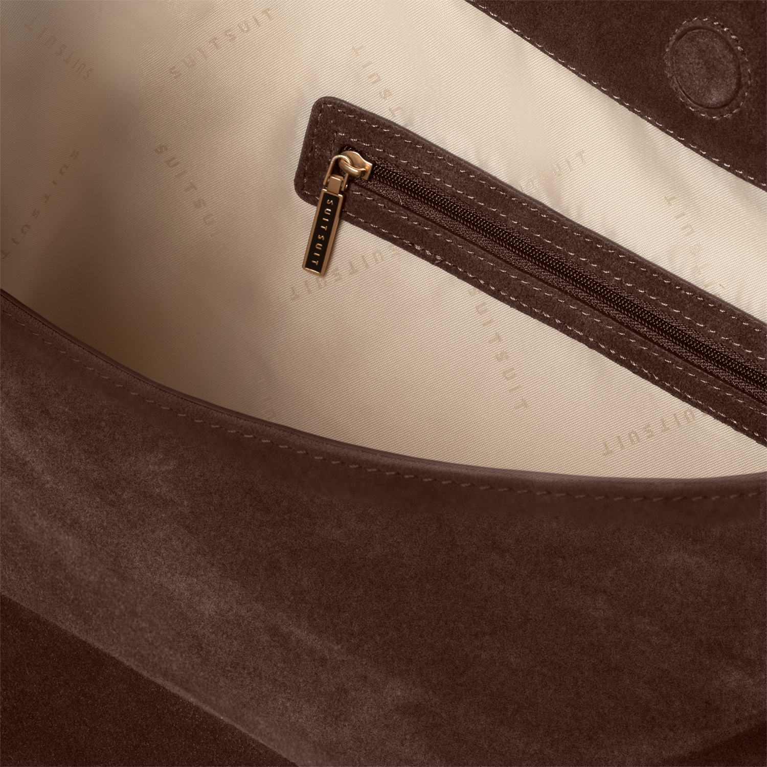 Serenity - Chocolate Brown - Slouchy Bag (Wildleder)