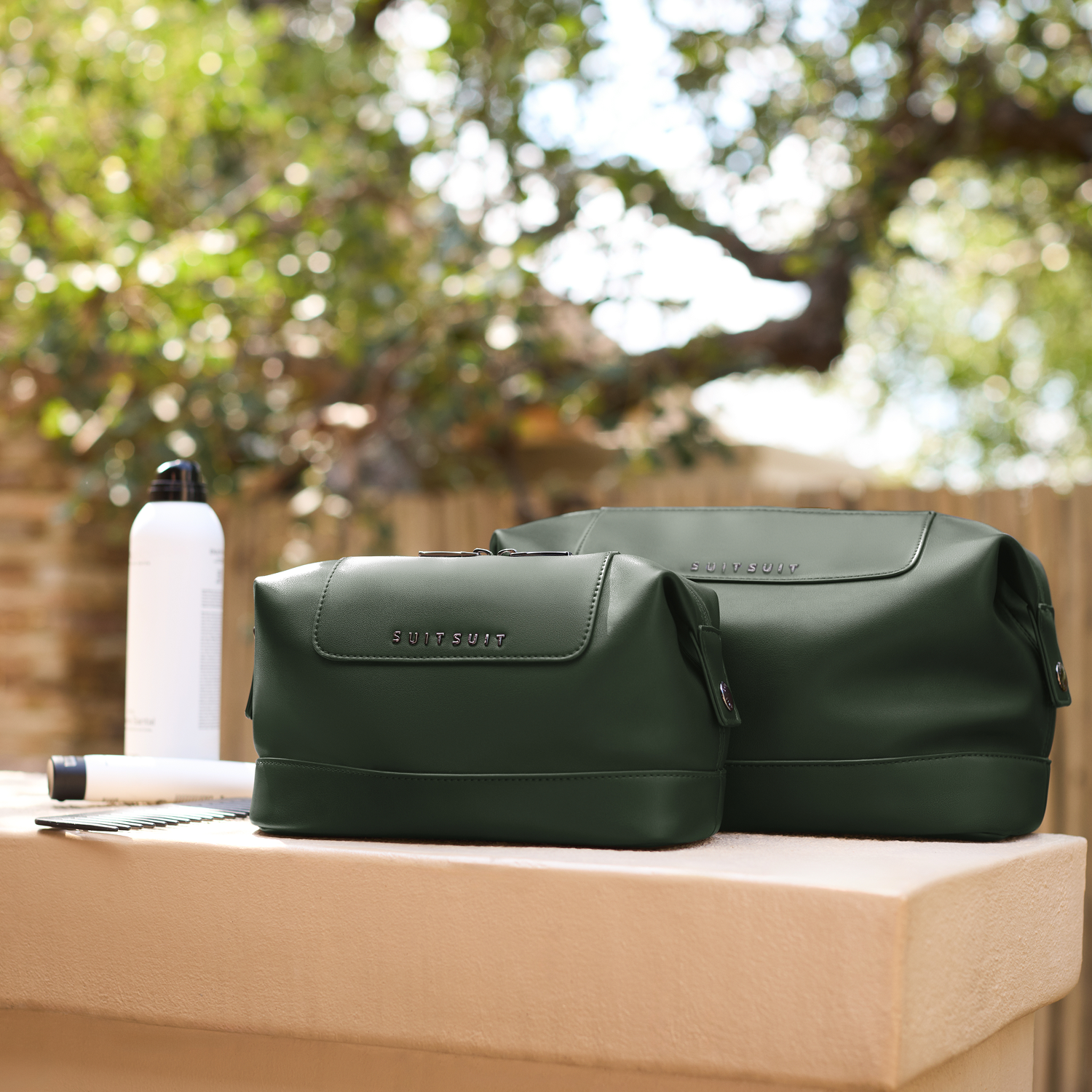 Mystique - Dark Olive - Kulturtasche XL & Make-up Tasche