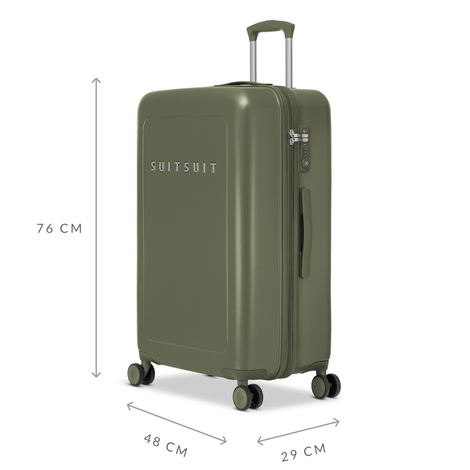 Natura - Dark Olive - Reisekoffer (76 cm)